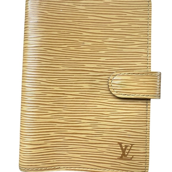 LOUIS VUITTON EPI LEATHER AGENDA – YELLOW W/ PURPLE INTERIOR - Picture 3 of 11